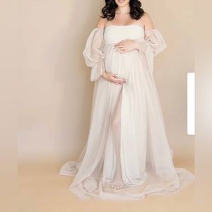 Anyuta couture Vienna style dress in champagne color